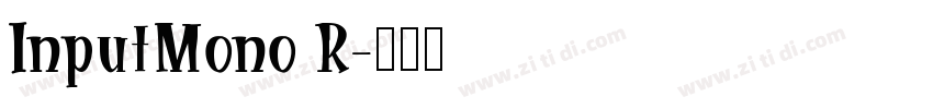 InputMono R字体转换